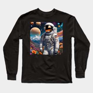 Trippy Astronaut Dreamscape – Cosmic Odyssey 4 Long Sleeve T-Shirt